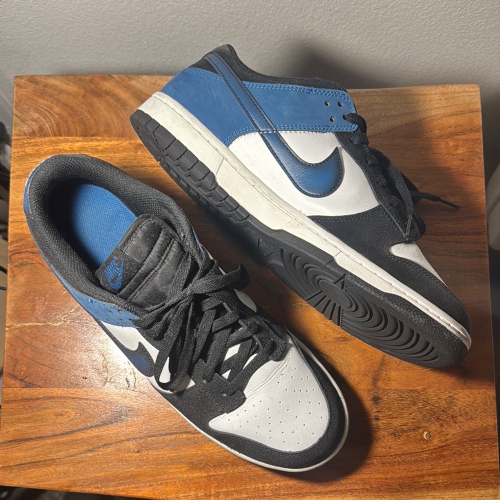 Industrial Blue and Black Nike Dunk Lows